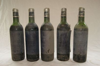 null 5 bouteilles de Montagne Saint Emilion, Tour Mont d'Or, 1959 (etsla, LB et B,...