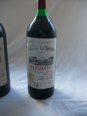 null 3 Magnums (1.5l) Château le Trehon, Médoc 1975 (LB, esla)