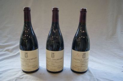 null 3 bouteilles de Volnay, Champans 1er Cru, Comte Lafon, 2004.
