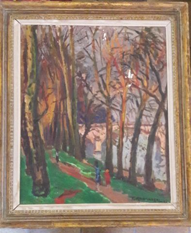 null Tadashi Kaminagai (1899-1982) "Pont de Charenton" Huile sur toile. 56 x 46 cm...