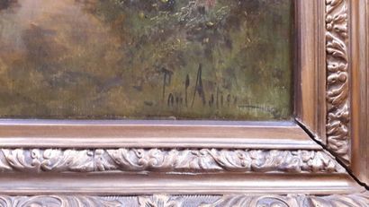null Paul ASTIER (XIXe-XXe) "Paysage" Huile sur toile. 75 x 92 cm (restaurations)...