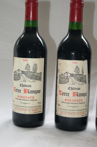 null 4 bouteilles de Bordeaux, Château Terre Blanque, 1995. (ela)