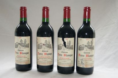 null 4 bouteilles de Bordeaux, Château Terre Blanque, 1995. (ela)