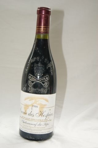 null 1 bouteille de Chateauneuf du Pape, cuvée des hospices, 1986.