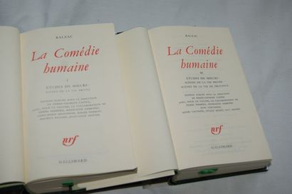 null Bibliothèque de La Pléiade, Balzac, La Comédie Humaine, lot de 2 volumes de...