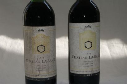null 2 bouteilles de Bordeaux, Château La Barie, 1972. Es ; lb.