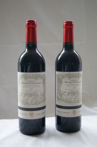 null 2 bouteilles de Saint Emilion Grand Cru, Château Musset Chevalier, 1997.