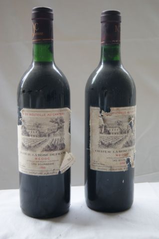 null 2 bouteilles de Médoc, Château la Rose de France, 1986 (LB, eta)