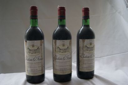 null 3 bouteilles de Bordeaux Supérieur, Château La France, 1980 (LB, es)