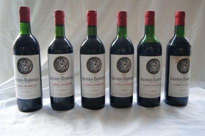 null 6 bouteilles de Lussac Saint Emilion Grands Barrails, 1994 (LB et B)
