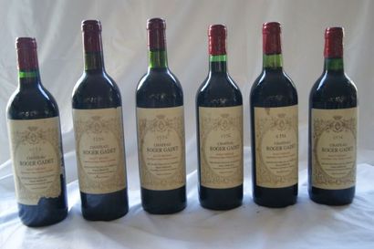 null 6 bouteilles de Haut Médoc, Château Roger Gadet, 1996 (date au stylo)