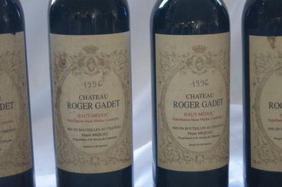 null 6 bouteilles de Haut Médoc, Château Roger Gadet, 1996 (date au stylo)
