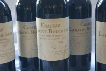 null 8 bouteilles de Château Labatut-Bouchard, 1993. (LB et B)