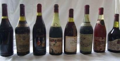 null Lot de 8 bouteilles de vin rouge : Arbois, Gevrey Chambertin, Côtes du Tarn,...