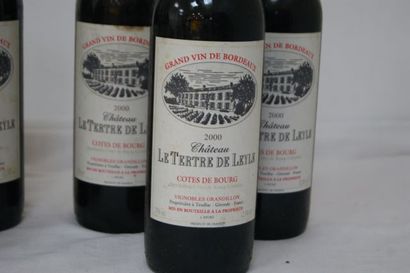 null 6 bouteilles de Bordeaux, Côtes de Bourg, Château Le Tertre de Leyle, 2000....