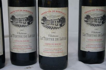 null 6 bouteilles de Côtes de Bourg, Château Le Tertre de Leyle, 1997. (es, LB)