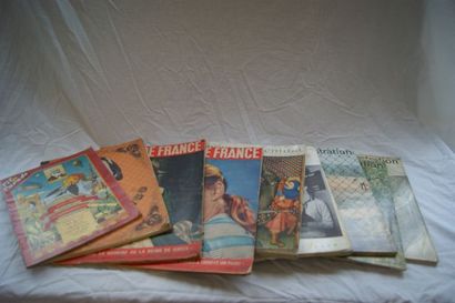 null Lot de magazines divers : 4 Femina Illustration 1956, 1 Nouveau Femina Noël...