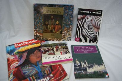 null Petit lot de livres sur les Indes, Zanzibar, le Pérou.