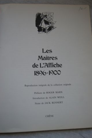 null Roger MARX "Les Maître de l'Affiche, 1896-1900" Chene, 1978.