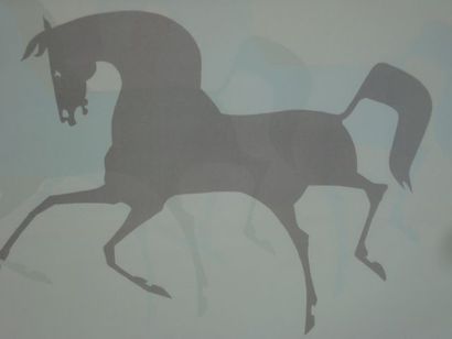 null Paul de CHABOT "Cheval au galop" Lithographie en couleurs. Signée, numérotée...