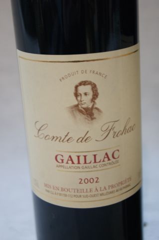 null 3 bouteilles de Gaillac, Comtes de Frohac, 2002. (50 cl)