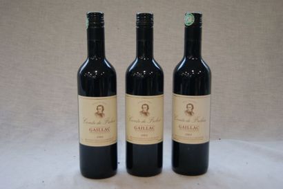 null 3 bouteilles de Gaillac, Comtes de Frohac, 2002. (50 cl)
