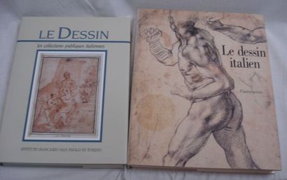null Lot de 2 livres sur le Dessin : "Les collections publiques italiennes", première...