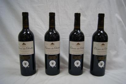 null 4 bouteilles de Côteaux du Languedoc, Chemin des Olivettes, 2011.