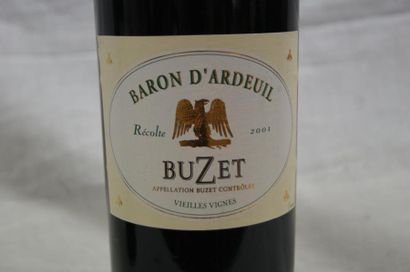 null 2 bouteilles de Buzet, Baron d'Ardeuil, 2001.