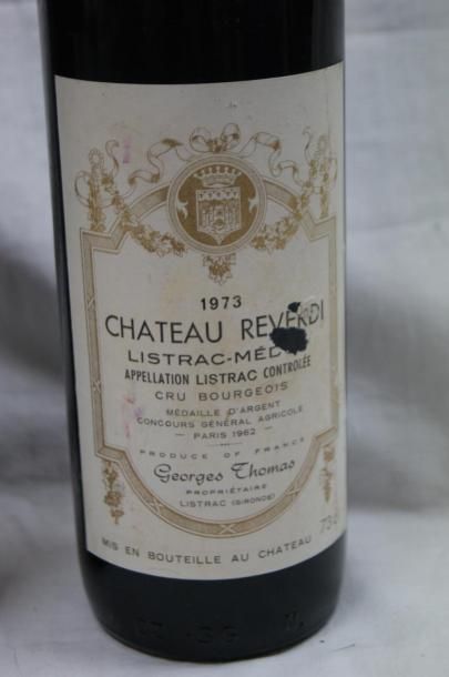 null 3 bouteilles de Listrac Médoc, Château Reverdy, 1973. (esa, LB)