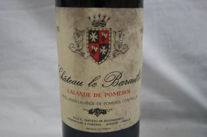 null 3 bouteilles de Lalande de Pomerol, Château Le Baraillot, 1992. (esla, LB, 1...