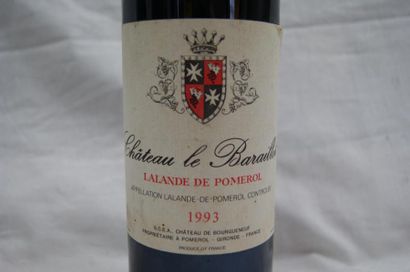null 3 bouteilles de Lalande de Pomerol, Château Le Baraillot, 1993. (LB)