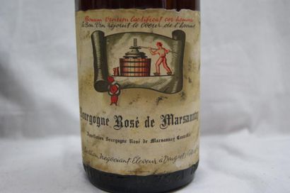 null Lot de 6 bouteilles : Mercurey 1964 (niveau très bas), Bourgogne rosé de Marsannay...