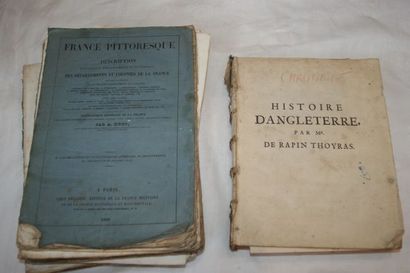 null Lot de livres comprenant des cartes dépliables : A. HUGO "La France pittoresque"....