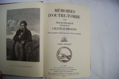 null CHATEAUBRIAND "Mémoire d'Outre-tombe" Jean de Bonnot, 1967. 6 volumes.