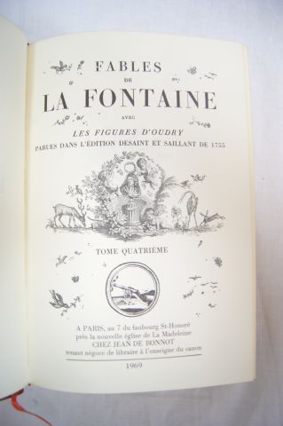 null LA FONTAINE "Fables" Jean de Bonnot, 1969. 4 volumes.