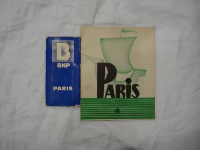 null Ensemble de 2 plans de Paris, circa 1960.