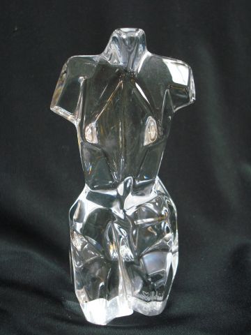 null DAUM Sculpture en cristal, figurant un torse. Haut.: 12 cm