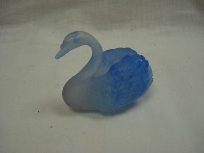 null DAUM Sculpture en pâte de verre, figurant un cygne. Haut.: 8 cm