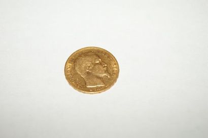 null Pièce de 20 francs or, Napoléon III, 1853; Poids : 6,41 g