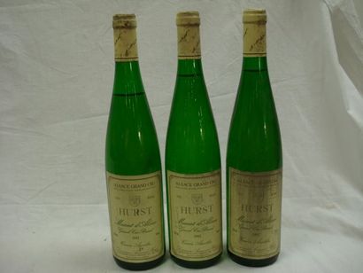 null 3	 bouteilles de Muscat d'Alsace Grand Cru, domaine Hurst	, 1992