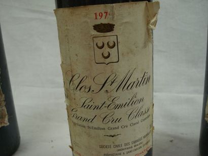 null 5 bouteilles de 	Château Clos Saint Martin, Grand Cru Classé Saint Emilion,...