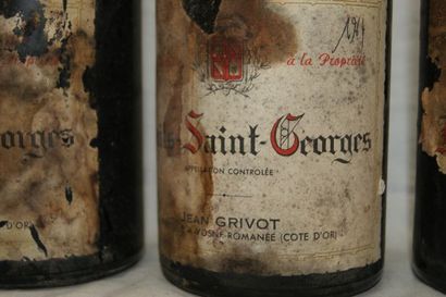 null 6	 bouteilles de Nuits Saint Georges, domaine Grivot, 1964 (ea, niveaux très...