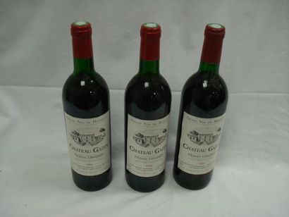 null 3 bouteilles de Pessac Leognan Chateau Gazin , 1988 ( Lb).