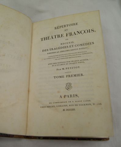null PETITOT "Répertoire du théâtre françois" tome 1 à 22 (manque le 23). Didot L'Aîné...