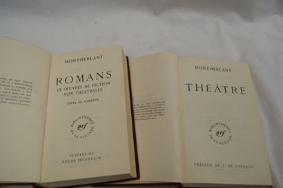 null MONTHERLAND, La Pléiade, 2 volumes : "Romans et oeuvres de fiction" 1962 et...