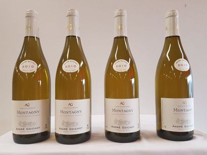 null 4 bouteilles de Bourgogne Blanc, Montagny A. Goichot, 2010.