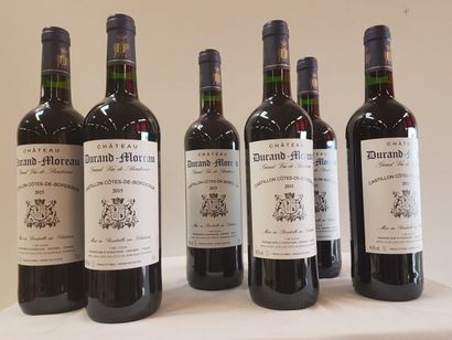 null 6 bouteilles de Château Durand Moreau, Grand Vin de Castillon, Côtes de Bordeaux,...