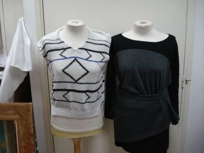 null MAJE Lot comprenant un pull sans manches (taille 3), un pull gris (taille 1),...