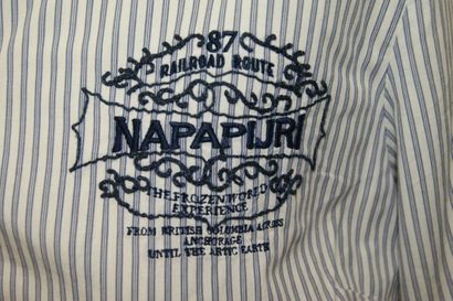 null Lot comprenant un chemisier en coton (Napapijri, taille L) et une robe en simili...